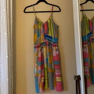 Trina Turk Multi Color Silk Dress | 6